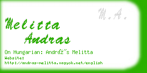melitta andras business card
